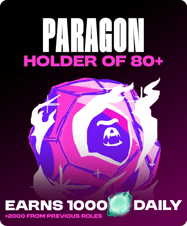 Paragon: holder of 80+ Primals, earns 1000 FOG daily